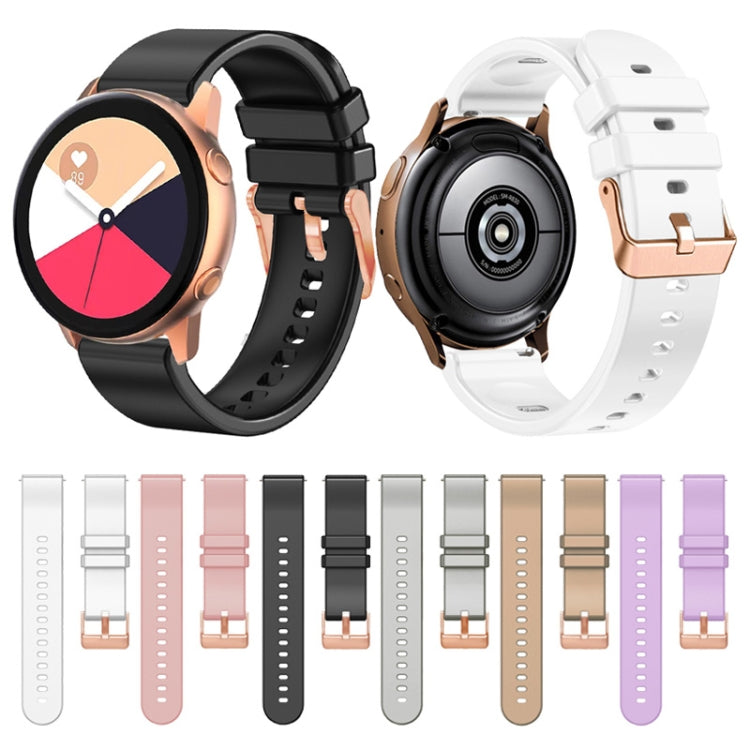 Cinturino in silicone 20mm con fibbia oro rosa per Amazfit