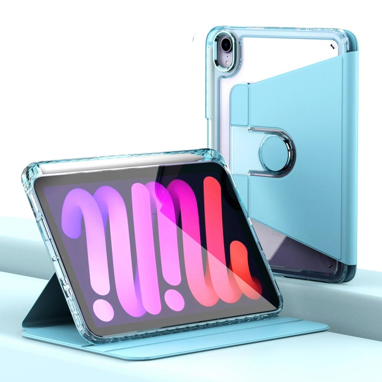 Custodia per iPad in pelle trasparente con rotazione a 360°