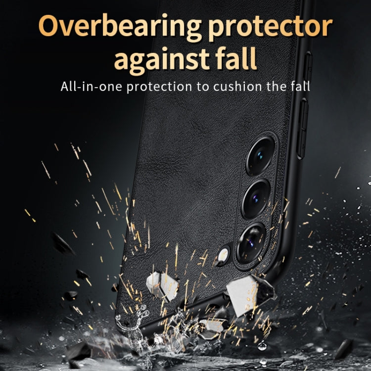 Custodia TPU e pelle per Samsung Galaxy S25 5G
