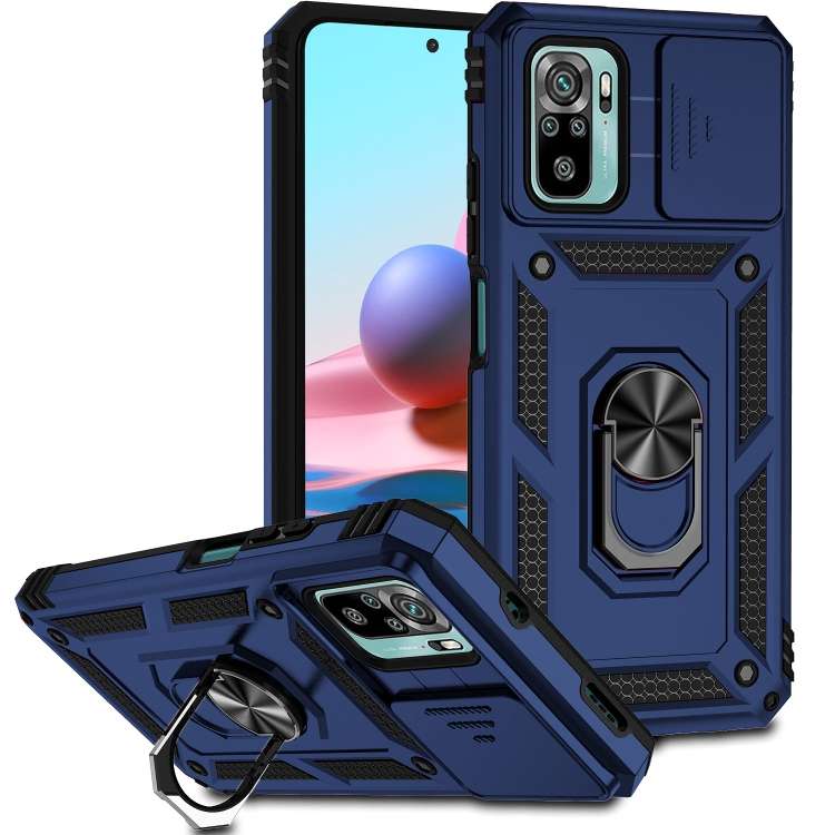 Custodia per telefono con supporto per camshield scorrevole, For Xiaomi Redmi Note 10 Pro, For Xiaomi Redmi Note 10, For Xiaomi Poco X3
