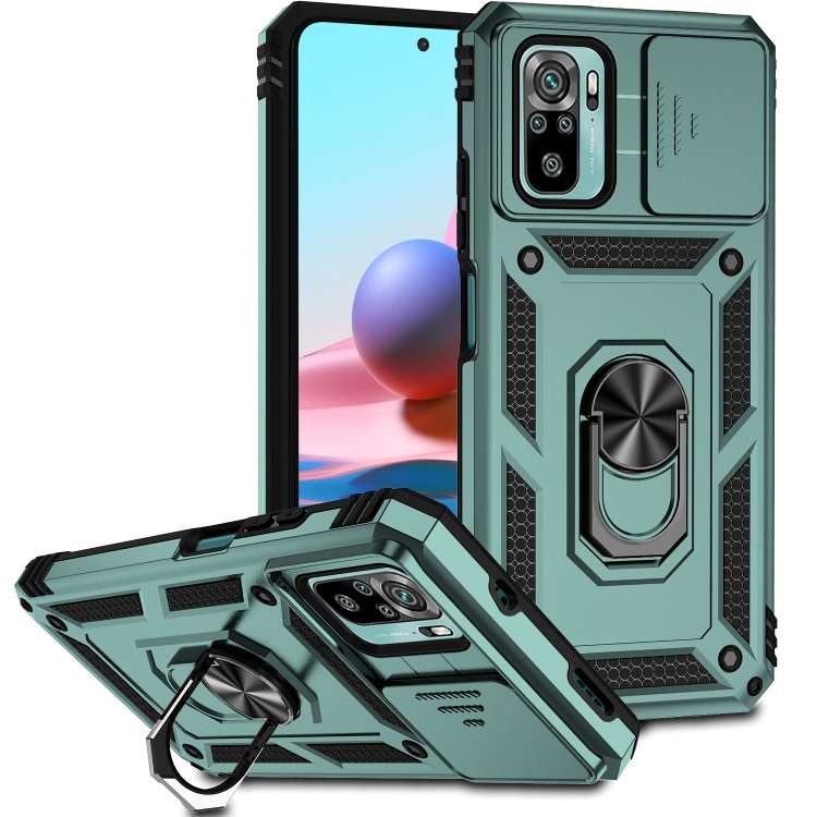 Custodia per telefono con supporto per camshield scorrevole, For Xiaomi Redmi Note 10 Pro, For Xiaomi Redmi Note 10, For Xiaomi Poco X3
