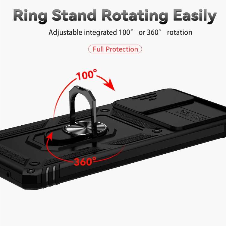 Custodia per telefono con supporto per camshield scorrevole, For Xiaomi Redmi Note 10 Pro, For Xiaomi Redmi Note 10, For Xiaomi Poco X3