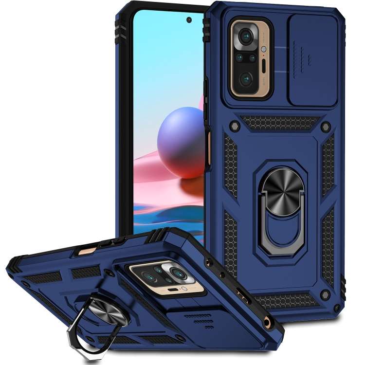 Custodia per telefono con supporto per camshield scorrevole, For Xiaomi Redmi Note 10 Pro, For Xiaomi Redmi Note 10, For Xiaomi Poco X3