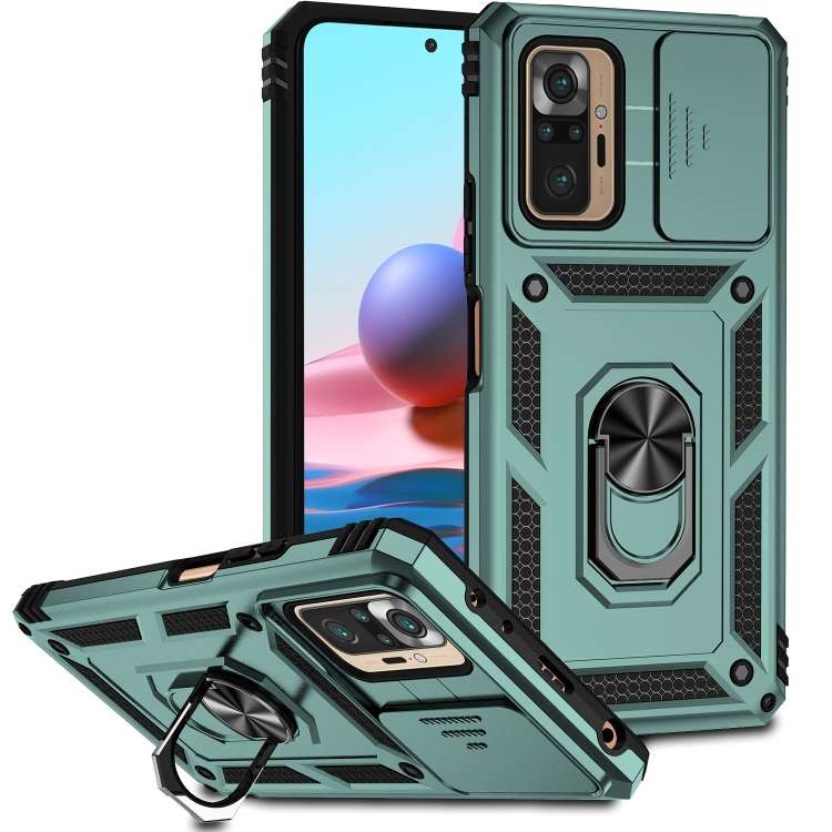 Custodia per telefono con supporto per camshield scorrevole, For Xiaomi Redmi Note 10 Pro, For Xiaomi Redmi Note 10, For Xiaomi Poco X3