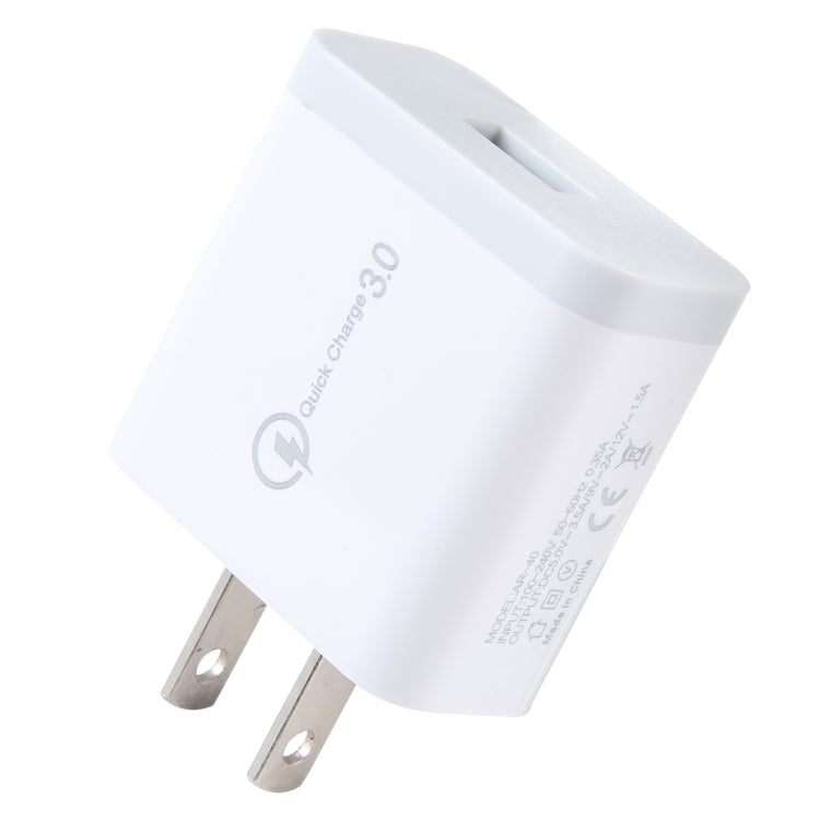 Caricabatterie rapido USB QC3.0 con spina americana