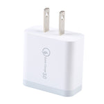 Caricabatterie rapido USB QC3.0 con spina americana