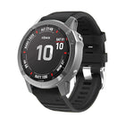Cinturino in silicone con fibbia acciaio per Garmin