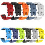 Cinturino in silicone con fibbia acciaio per Garmin