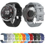 Cinturino in silicone con fibbia acciaio per Garmin
