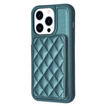 BF25 Custodia per telefono con porta carte di credito quadrato scozzese, For iPhone 14 Pro Max, For iPhone 15, For iPhone SE 2022 / 2020 / 8 / 7