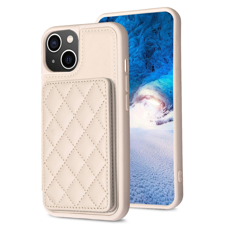 BF25 Custodia per telefono con porta carte di credito quadrato scozzese, For iPhone 14 Pro Max, For iPhone 15, For iPhone SE 2022 / 2020 / 8 / 7