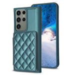 Custodia portafoglio quadrato scozzese per Samsung Galaxy