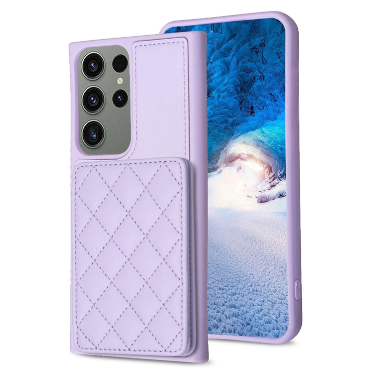 Custodia portafoglio quadrato scozzese per Samsung Galaxy