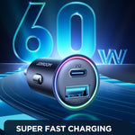 Caricatore auto Joyroom 60W PD+QC3.0 doppia porta USB