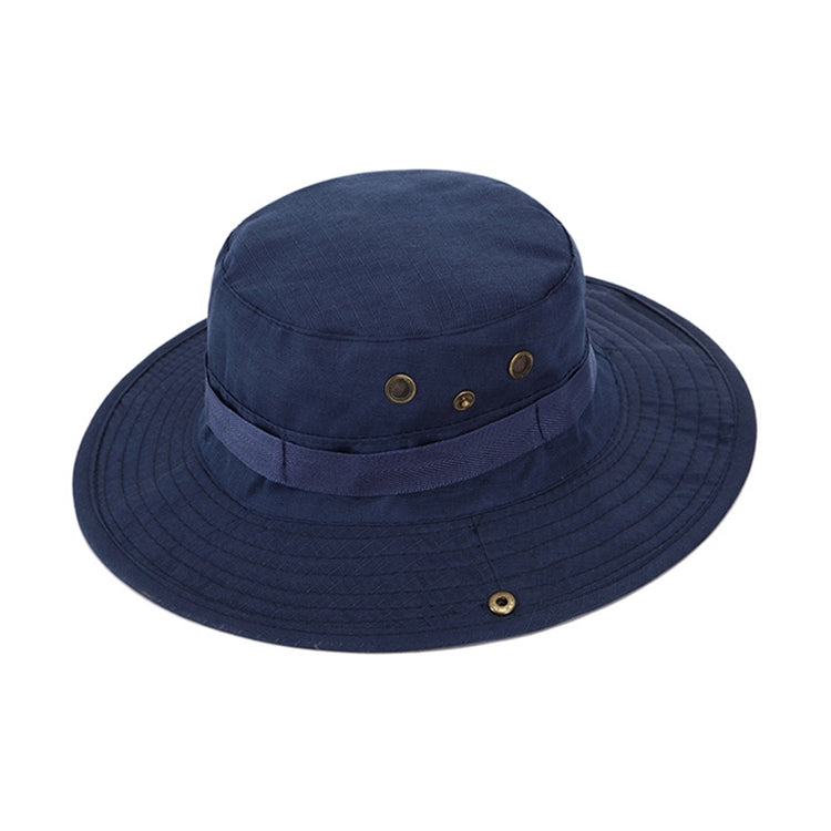 Cappello pescatore a tesa tonda in cotone e poliestere