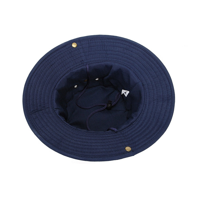 Cappello pescatore a tesa tonda in cotone e poliestere