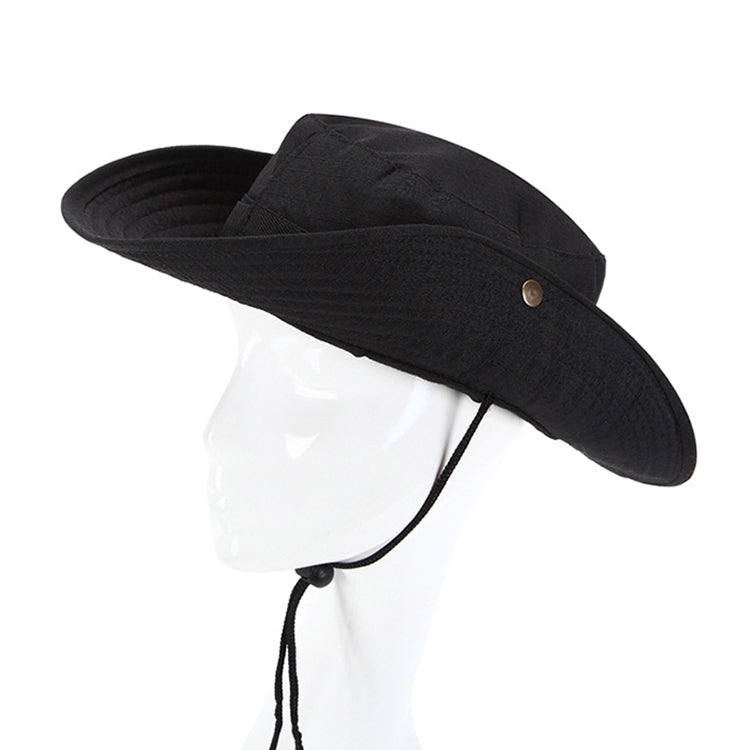 Cappello pescatore a tesa tonda in cotone e poliestere