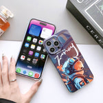 Custodia per telefono PC con foro preciso con motivo dipinto, For iPhone 14 Plus