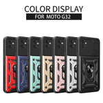 Cover per fotocamera scorrevole Custodia per telefono PC ibrida in TPU, For Motorola Moto G32