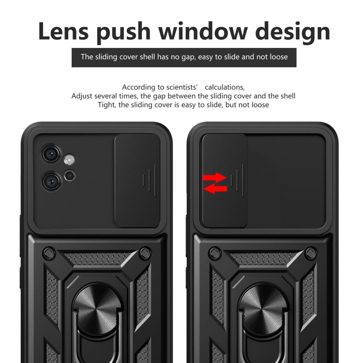 Cover per fotocamera scorrevole Custodia per telefono PC ibrida in TPU, For Motorola Moto G32