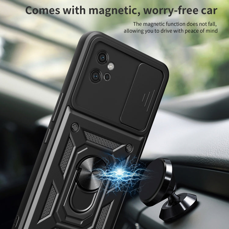 Cover per fotocamera scorrevole Custodia per telefono PC ibrida in TPU, For Motorola Moto G32