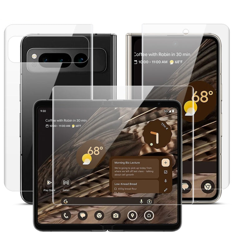Imak Full Screen Hydrogel Film Set schermo esterno + retro + set di protezioni per schermo interno, For Google Pixel Fold