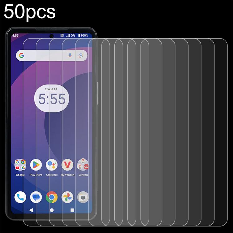 50 pellicole in vetro temperato 0,26 mm 9H 2,5D, For Orbic Trophy 5G Verizon, For Orbic Fun+ 4G