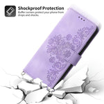 Custodia per telefono in pelle con portafoglio in rilievo con fiori al tatto, For vivo Y03, For vivo Y36, For vivo S17, For vivo Y78