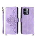 Custodia per telefono in pelle con portafoglio in rilievo con fiori al tatto, For vivo Y39 5G, For vivo Y29s 5G / Y04 4G, For vivo Y29 4G, For vivo V50
