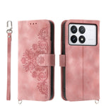 Custodia per telefono in pelle con portafoglio in rilievo con fiori al tatto, For Xiaomi Redmi A3, For Xiaomi Redmi Note 13 Pro 4G, For Xiaomi Redmi Note 13 4G, For Xiaomi Poco X6 Pro 5G