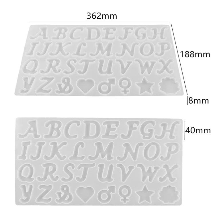 Stampo in silicone per specchio con portachiavi 37x19 cm