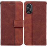 Custodia per telefono in pelle goffrata geometrica, For OPPO Reno11 Pro 5G Global, For OPPO A59 5G / A2M, For OPPO A38 4G / A18, For OPPO A58 4G