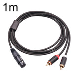 Cavo splitter audio XLR femmina a doppio RCA 1-3 metri