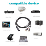 Cavo splitter audio XLR femmina a doppio RCA 1-3 metri