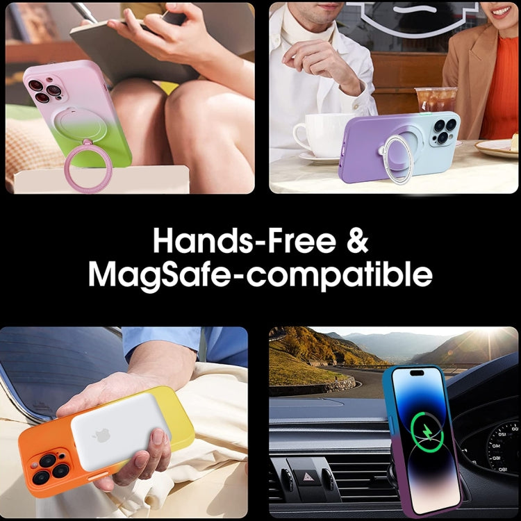 Custodia per telefono in TPU sfumato con supporto MagSafe, For iPhone 11 Pro
