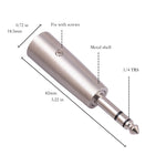 Adattatore maschio 6,35 mm 1/4 TRS a XLR 3 pin maschio