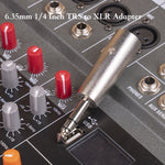 Adattatore maschio 6,35 mm 1/4 TRS a XLR 3 pin maschio