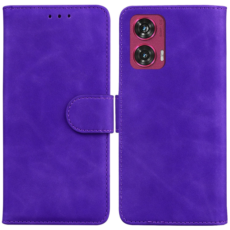 Custodia per telefono in pelle con vibrazione in puro colore Skin Feel, For Motorola Edge 50 Fusion, For Motorola Moto G Play 4G 2024, For Motorola Moto G Power 5G 2024, For Motorola Moto G84