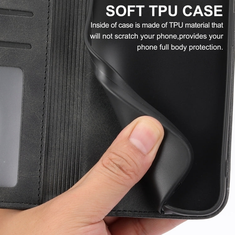 Custodia per telefono in pelle magnetica con struttura in vitello a griglia cubica, For Realme 12 Pro+, For Realme 11 4G, For Realme 11 5G, For Realme C53
