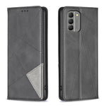 Custodia per telefono in pelle magnetica con trama a rombo, For Nokia G42, For Nokia C110, For Nokia G310, For Nokia C02
