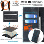 Custodia per telefono in pelle magnetica con spazzola antifurto RFID, For vivo X100s, For vivo Y38 5G / T3x Global, For vivo V30e 5G Global, For vivo iQOO Z9x 5G