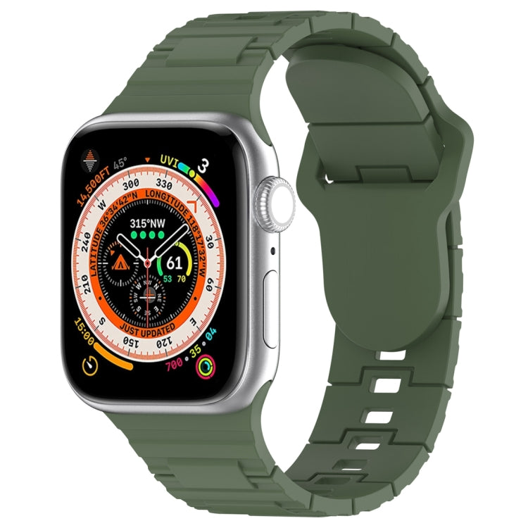 Cinturino in silicone stile armatura con fibbia quadrata, For Apple Watch 7 45mm