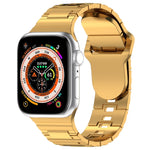 Cinturino in silicone stile armatura con fibbia quadrata, For Apple Watch 7 45mm