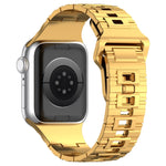 Cinturino in silicone stile armatura con fibbia quadrata, For Apple Watch 7 45mm