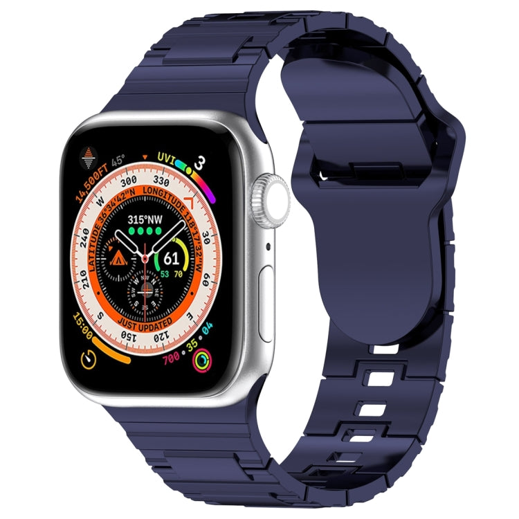 Cinturino in silicone stile armatura con fibbia quadrata, For Apple Watch 7 45mm