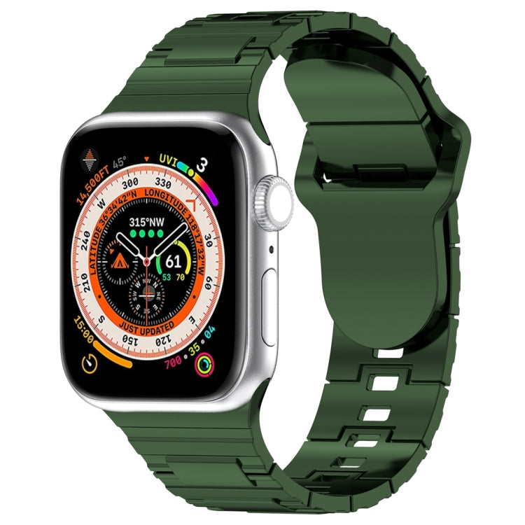 Cinturino in silicone stile armatura con fibbia quadrata, For Apple Watch 7 45mm