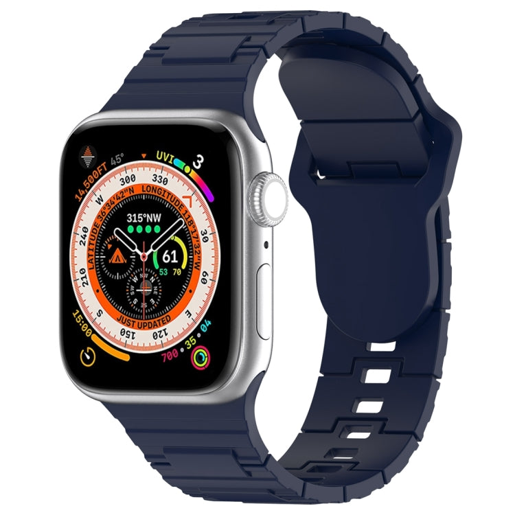 Cinturino in silicone stile armatura con fibbia quadrata, For Apple Watch 7 45mm