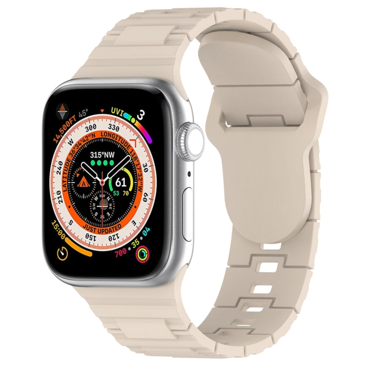 Cinturino in silicone stile armatura con fibbia quadrata, For Apple Watch 7 45mm