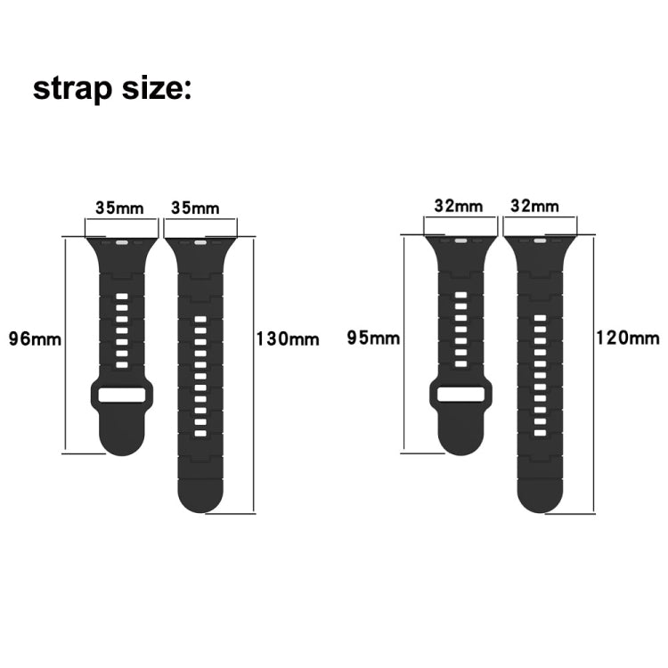 Cinturino in silicone stile armatura con fibbia quadrata, For Apple Watch 6 40mm