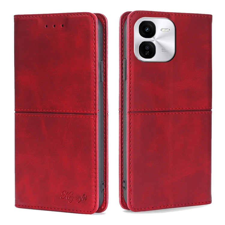 Custodia per telefono in pelle magnetica con trama di mucca, For vivo X100s, For vivo Y38 5G / T3x Global, For vivo V30e 5G Global, For vivo iQOO Z9x 5G